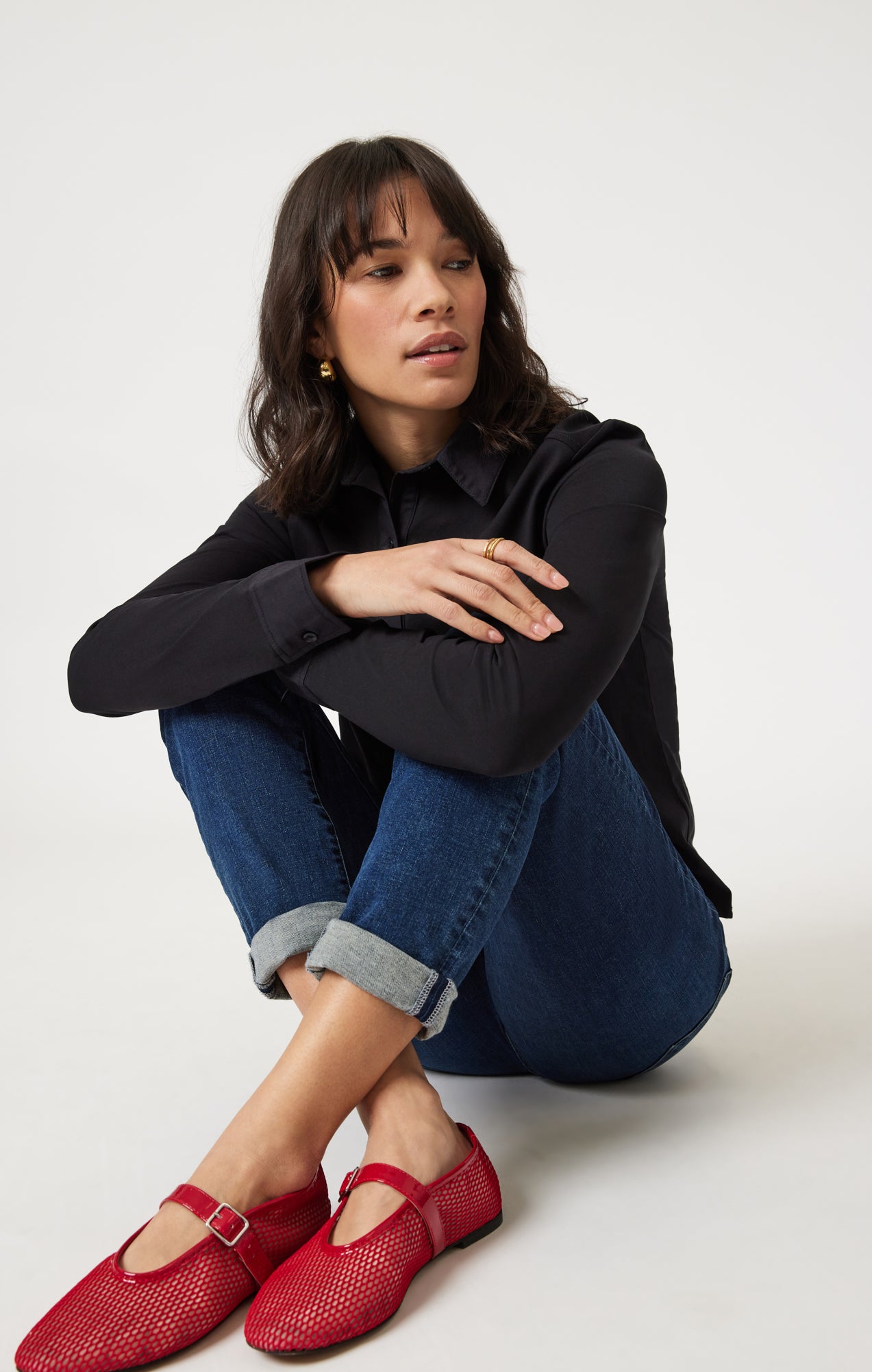 EMMA SLIM BOYFRIEND IN DEEP BRUSHED TRIBECA - Mavi Jeans