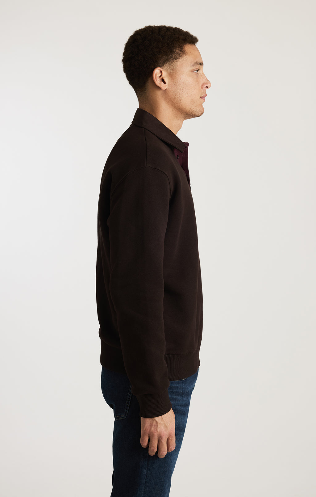 EDITION WOOL POLO SWEATER IN GANACHE - Mavi Jeans