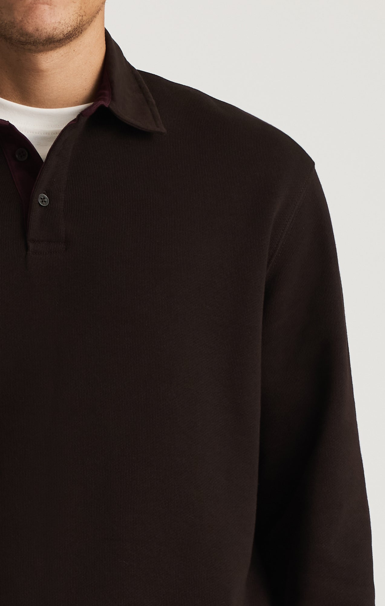 EDITION WOOL POLO SWEATER IN GANACHE - Mavi Jeans
