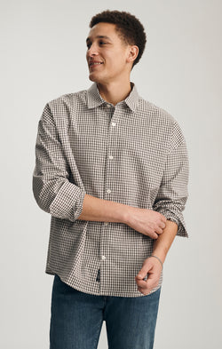 PLAID BUTTON-UP SHIRT IN FOXTROT CHECK - Mavi Jeans