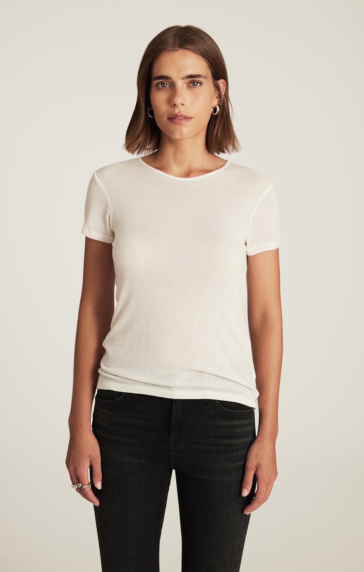 EDITION CAP SLEEVE T-SHIRT IN MARSHMALLOW - Mavi Jeans