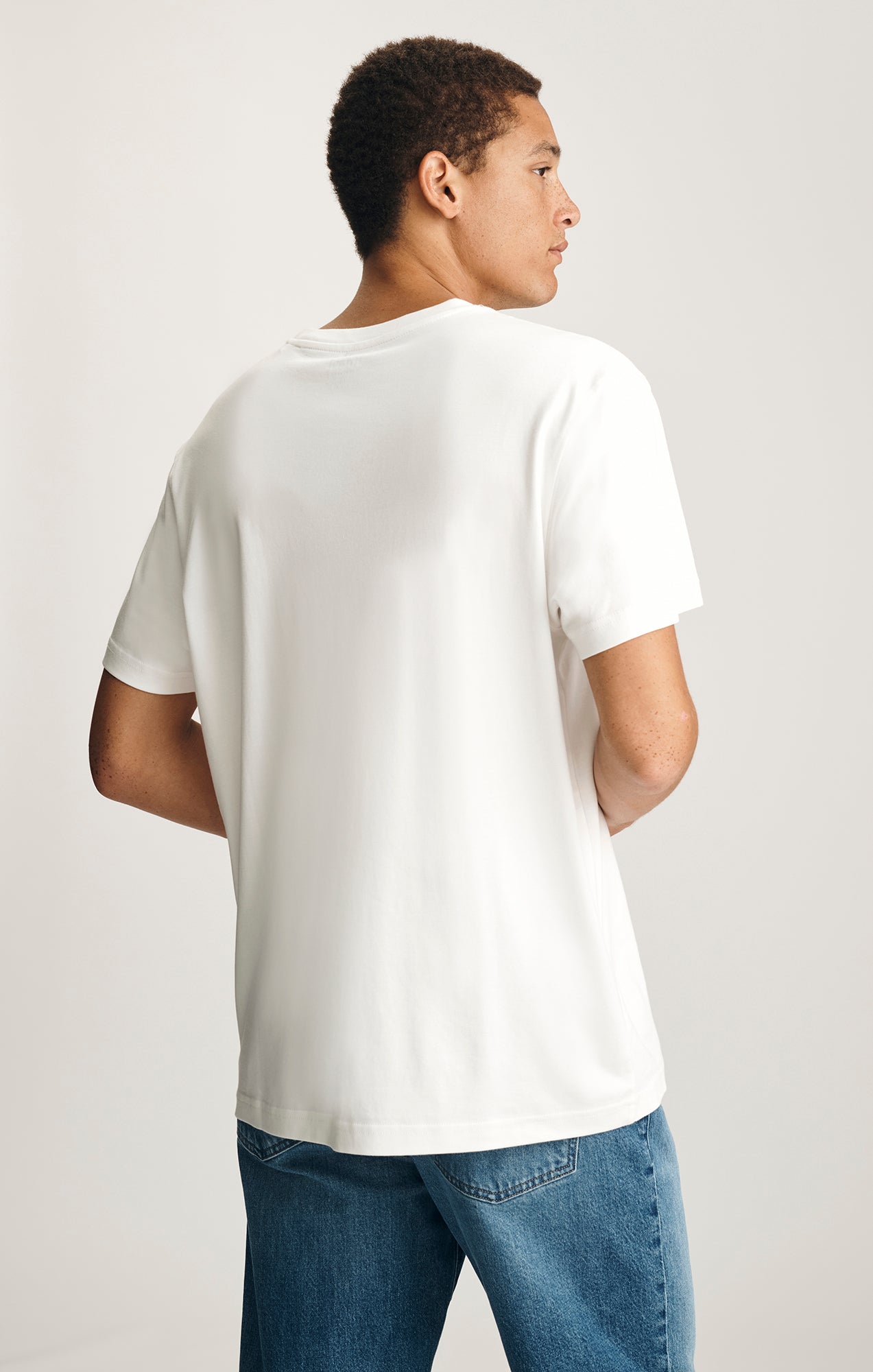 BASIC SHORT SLEEVE T-SHIRT IN ANTIQUE WHITE