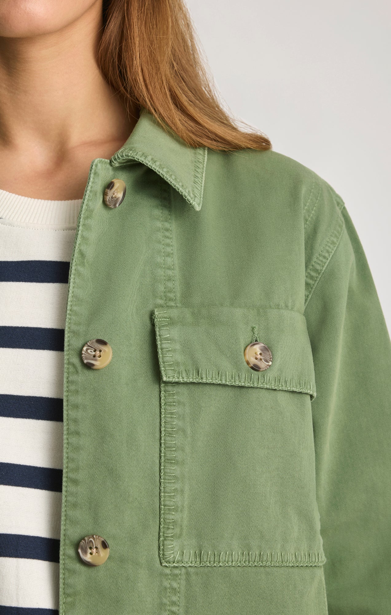UTILITY OVERSHIRT IN BRONZE GREEN