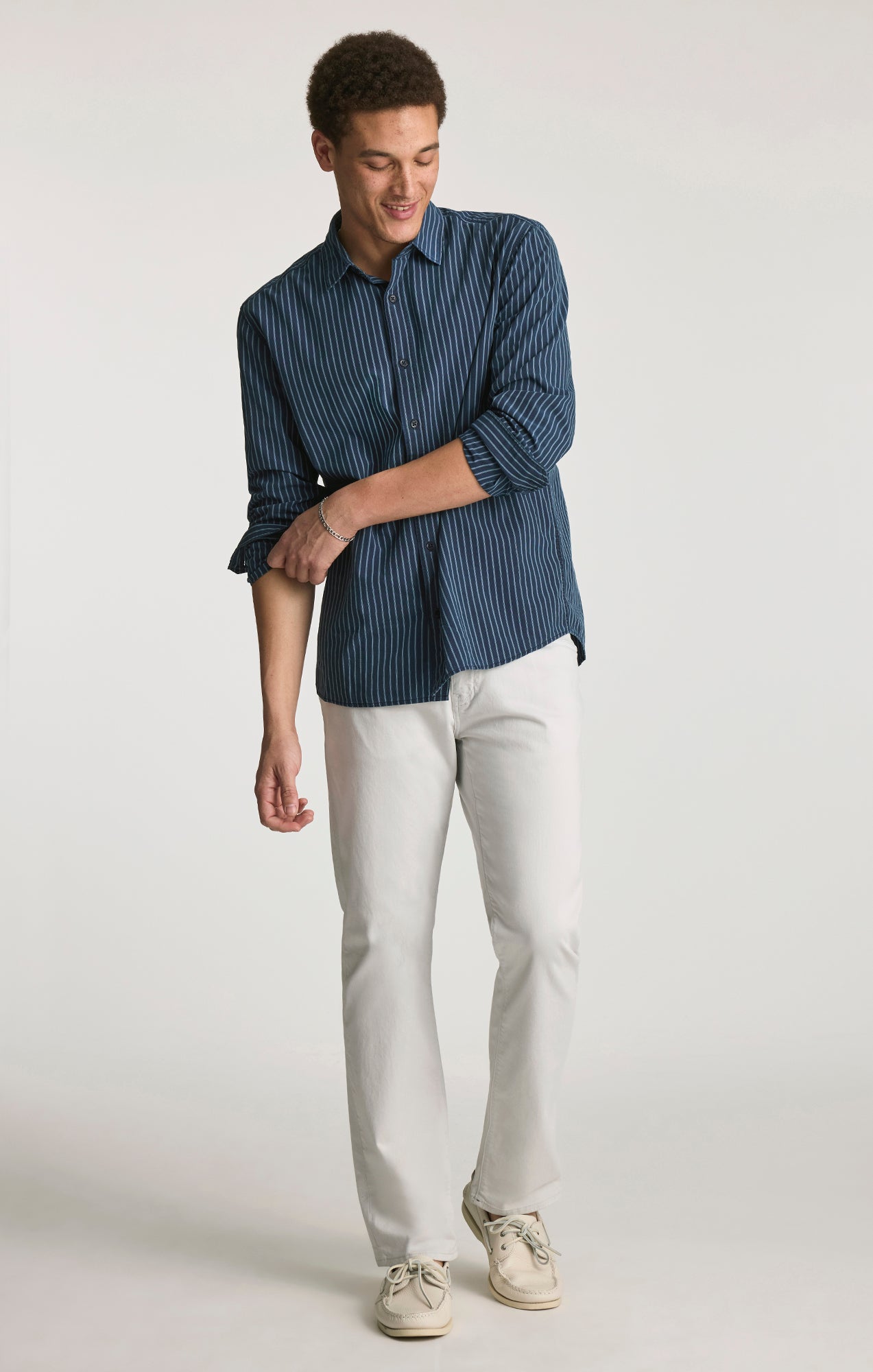 BUTTON-UP SHIRT IN INDIGO STRIPE - Mavi Jeans