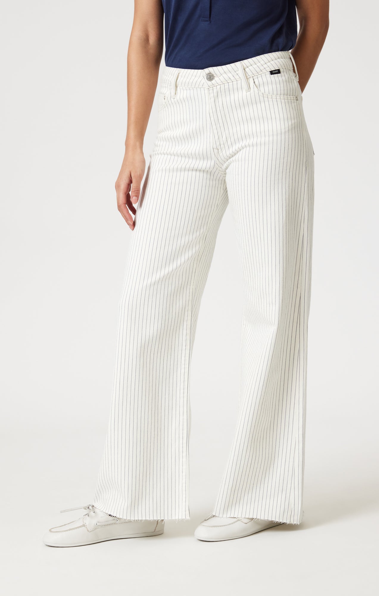 PALOMA WIDE LEG IN OFF-WHITE STRIPE DENIM - Mavi Jeans