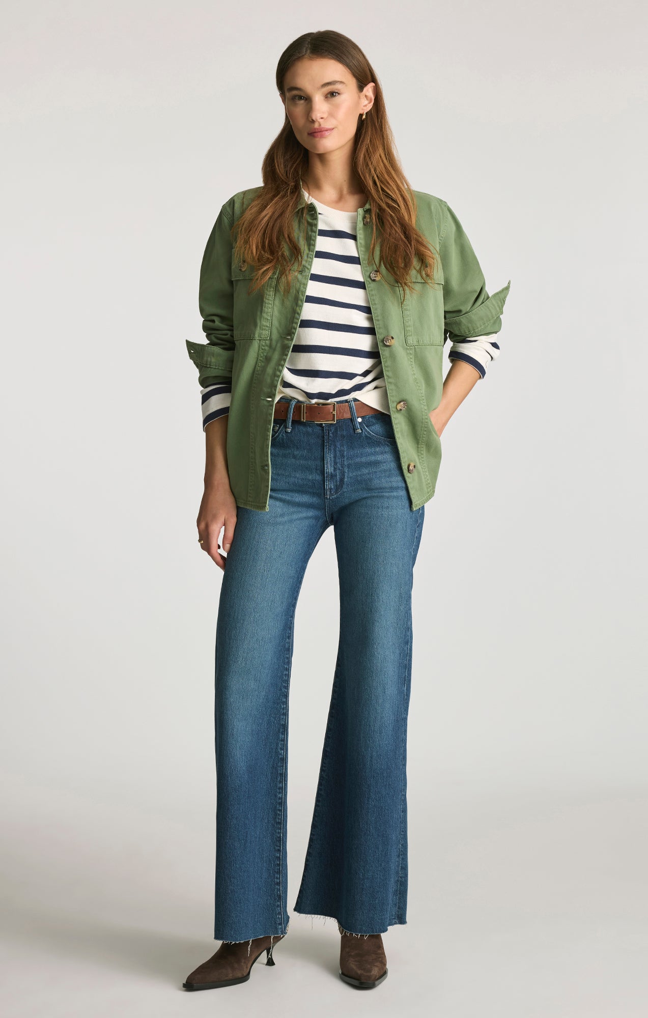 SWEAT-SHIRT À COL ROND À RAYURES IRIS NOIRES