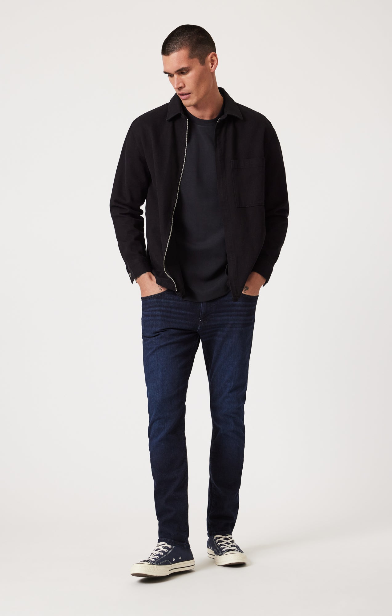 MARCUS SLIM STRAIGHT LEG IN MIDNIGHT SKY FEATHER BLUE - Mavi Jeans