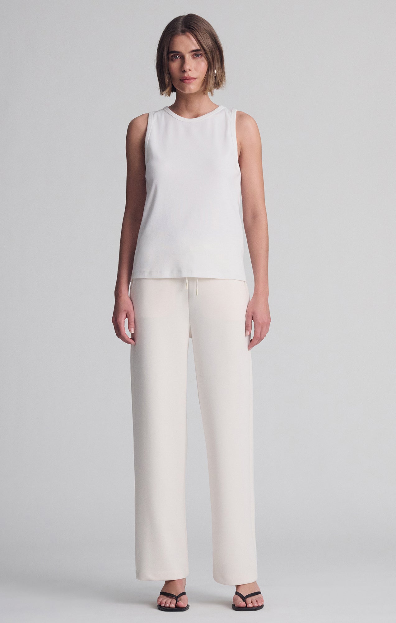 CONTOUR TANK TOP IN COCONUT MILK - Mavi Jeans