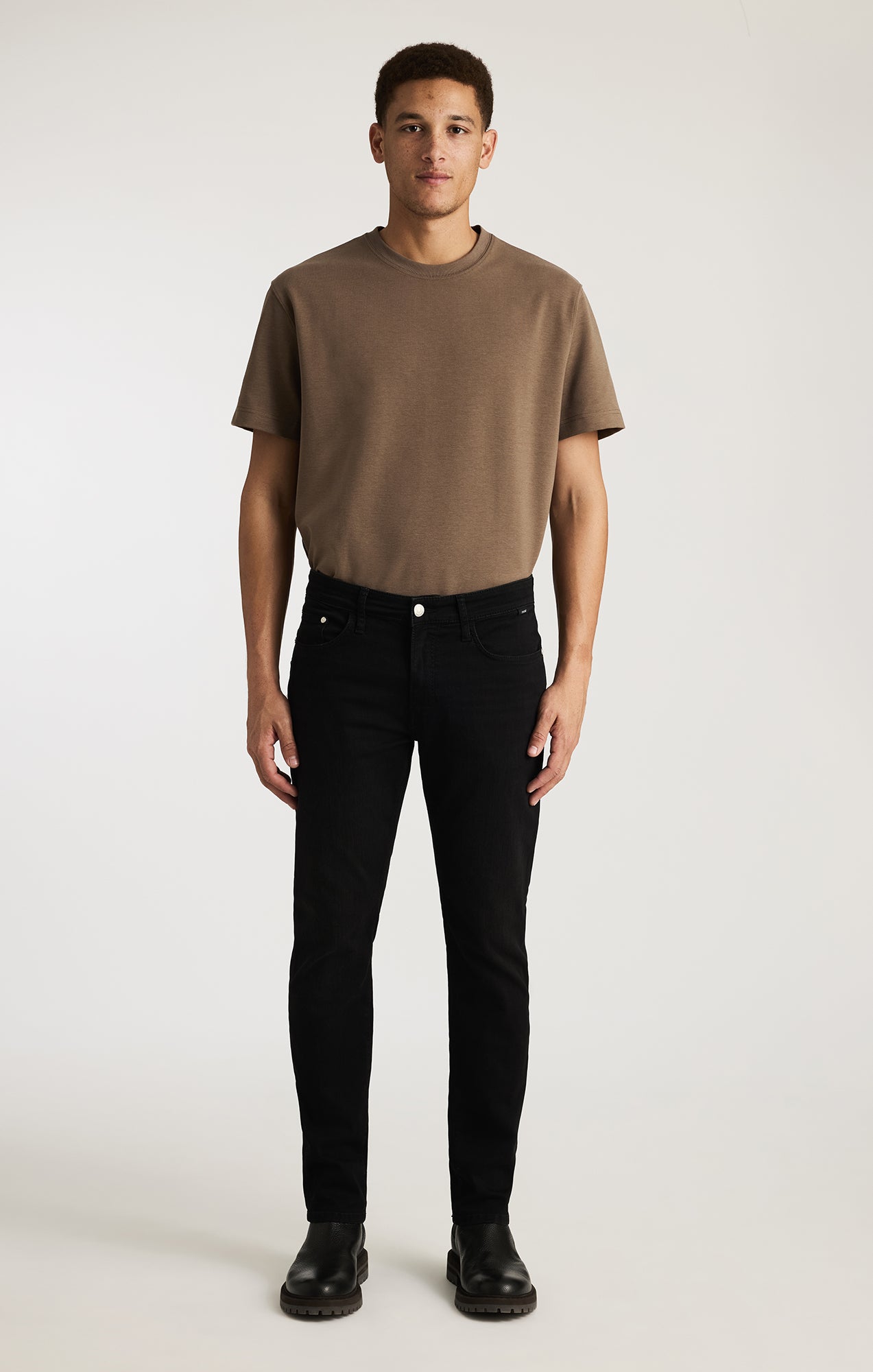 MARCUS SLIM STRAIGHT LEG IN SMOKE BRUSHED FEATHER BLUE