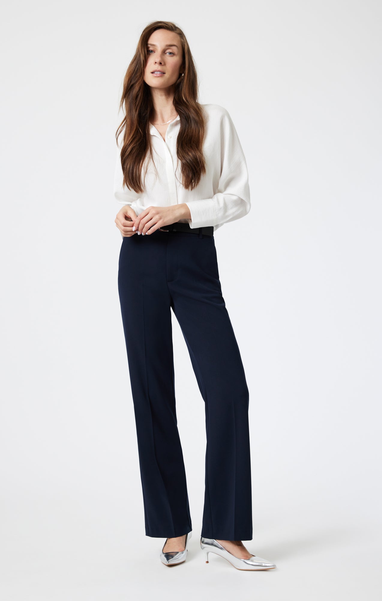 TAILORED STRAIGHT LEG PANTS IN BLUE - Mavi Jeans