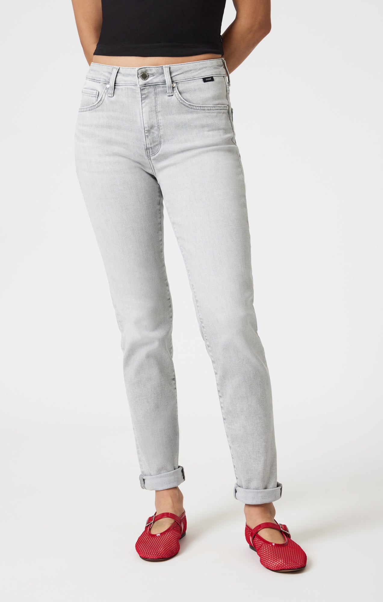 KATHLEEN SLIM BOYFRIEND IN ICE GREY FEATHER BLUE - Mavi Jeans