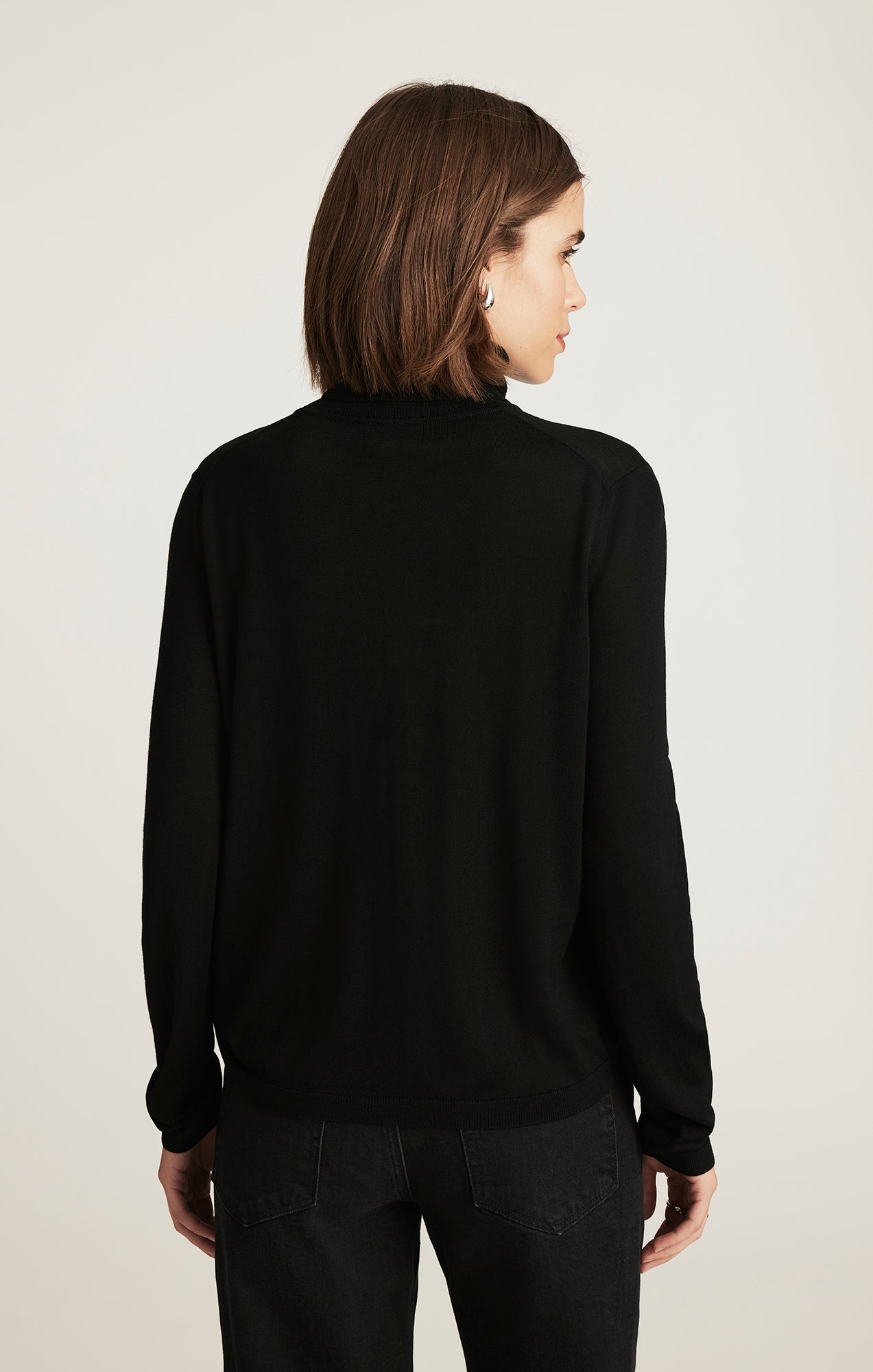 EDITION WOOL TURTLENECK SWEATER IN BLACK - Mavi Jeans