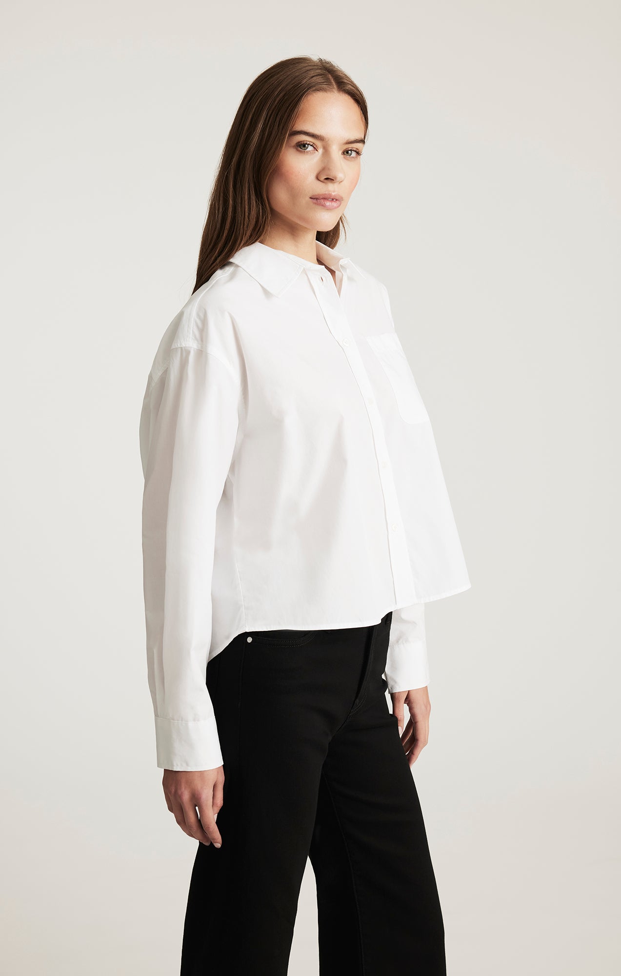 ONE POCKET BUTTON-UP SHIRT IN WHITE - Mavi Jeans