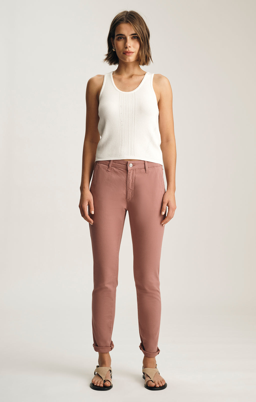 KATHLEEN SLIM CHINO IN OLD MAGENTA TWILL - Mavi Jeans