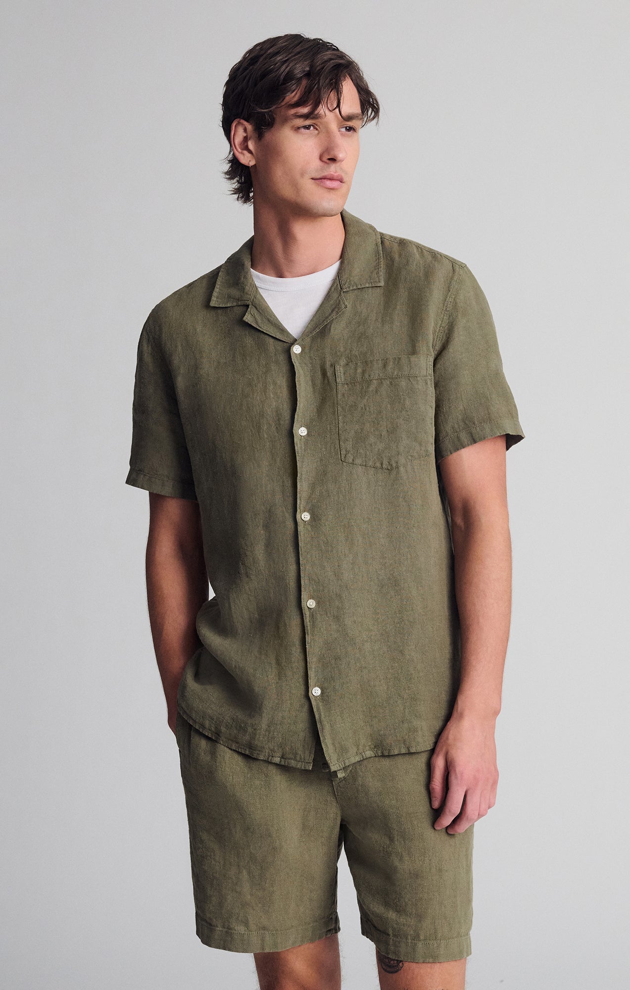 LINEN SHORT SLEEVE SHIRT IN KALAMATA - Mavi Jeans