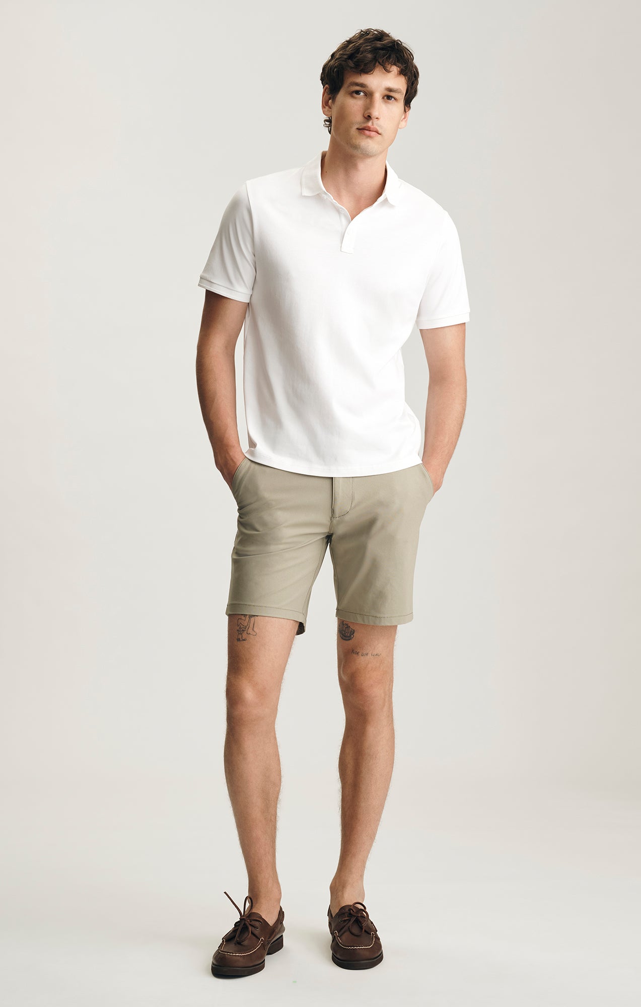 INTERLOCK POLO T-SHIRT IN WHITE - Mavi Jeans