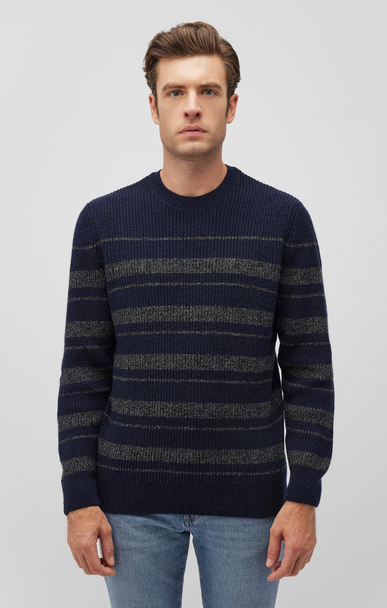 CREW NECK SWEATER IN TOTAL ECLIPSE - Mavi Jeans
