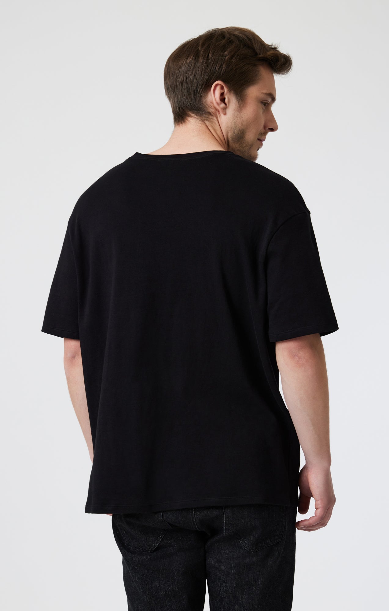 DROP SHOULDER T-SHIRT IN BLACK - Mavi Jeans