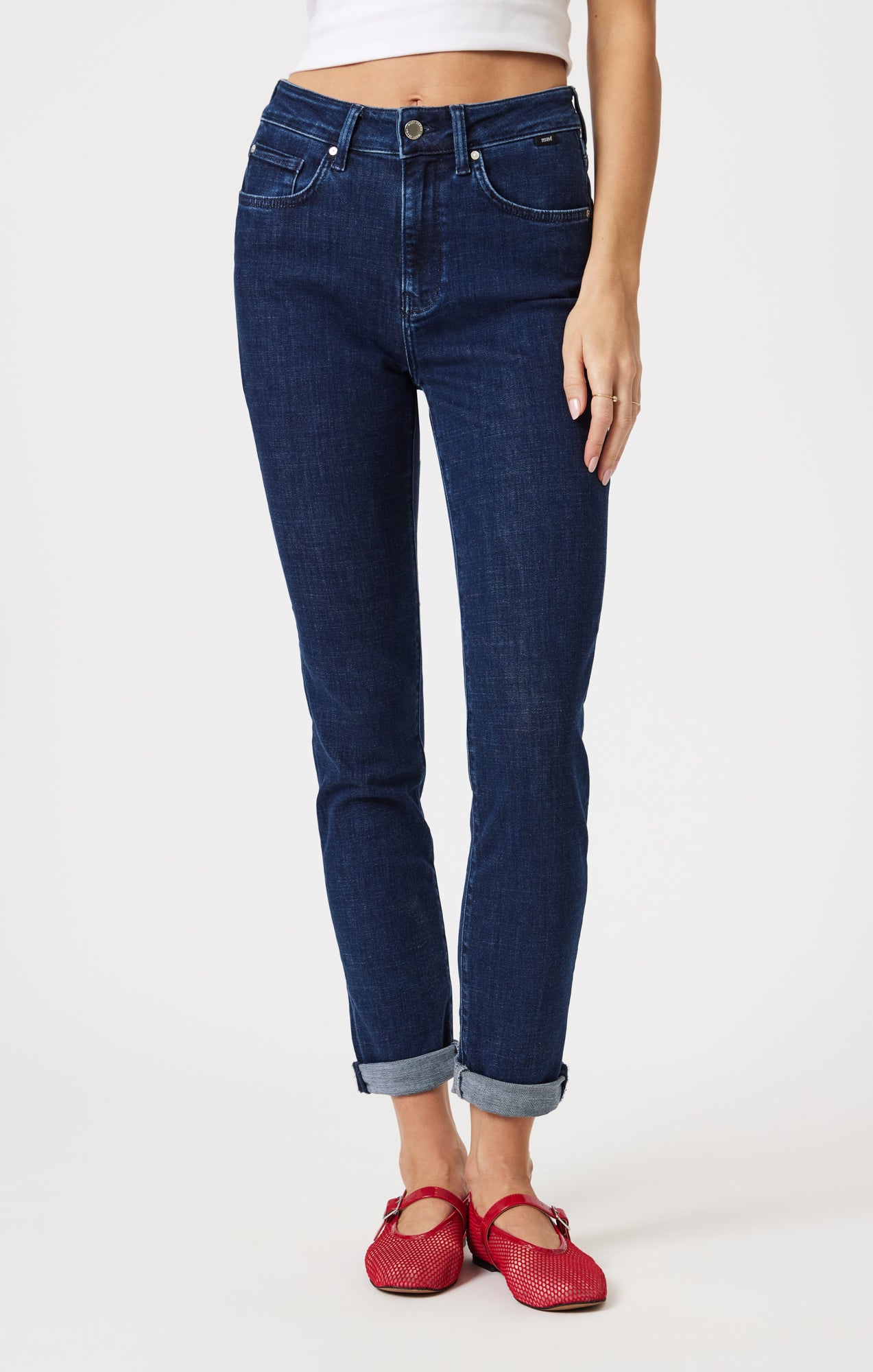 KATHLEEN SLIM BOYFRIEND IN DEEP BLUE FEATHER BLUE - Mavi Jeans