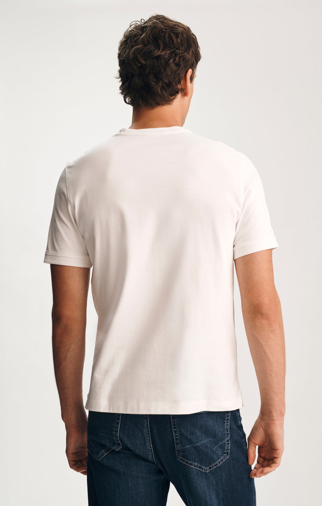 INTERLOCK CREW NECK T-SHIRT IN WHITE - Mavi Jeans