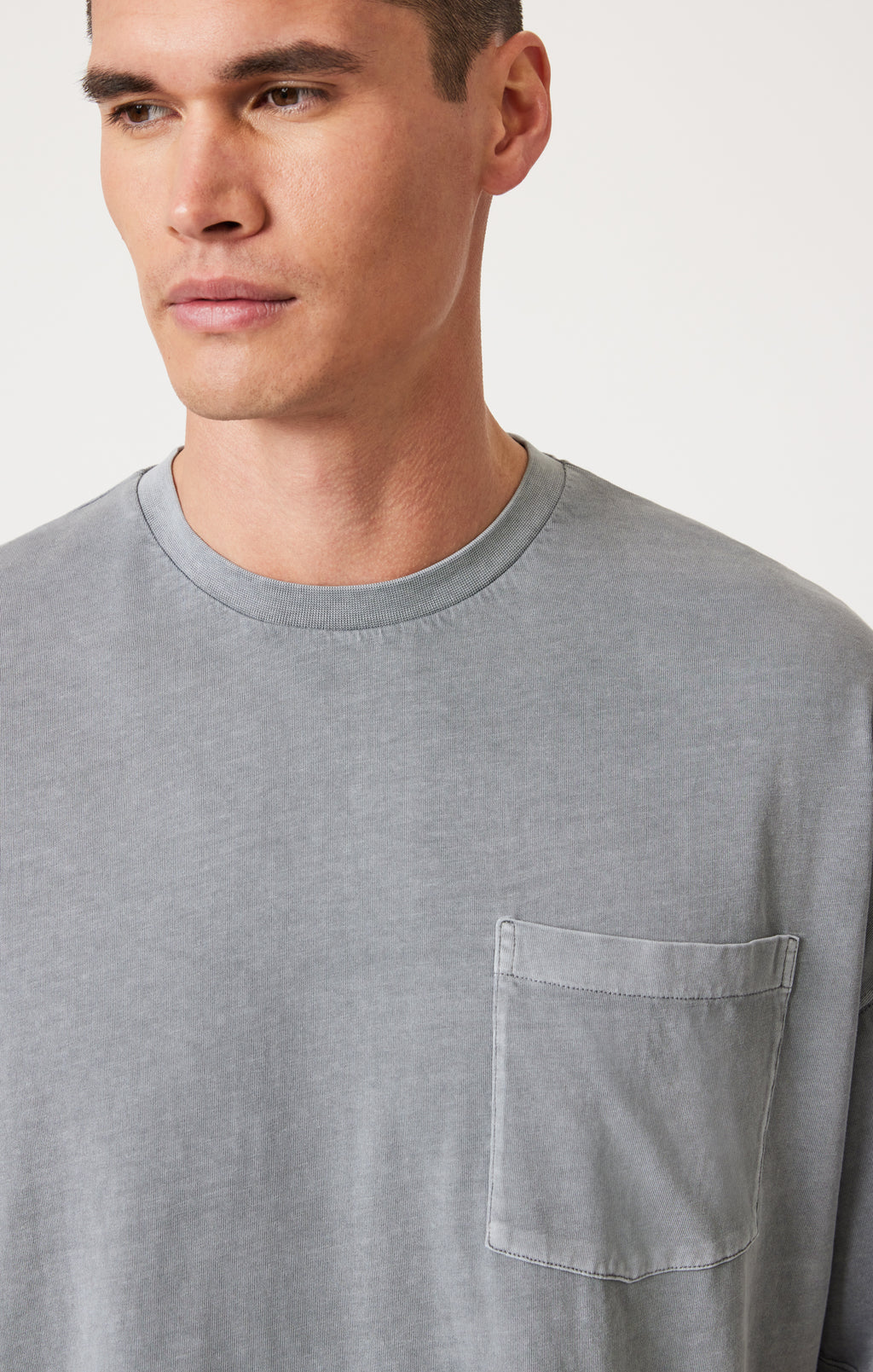 BOXY POCKET T-SHIRT IN WILD DOVE - Mavi Jeans