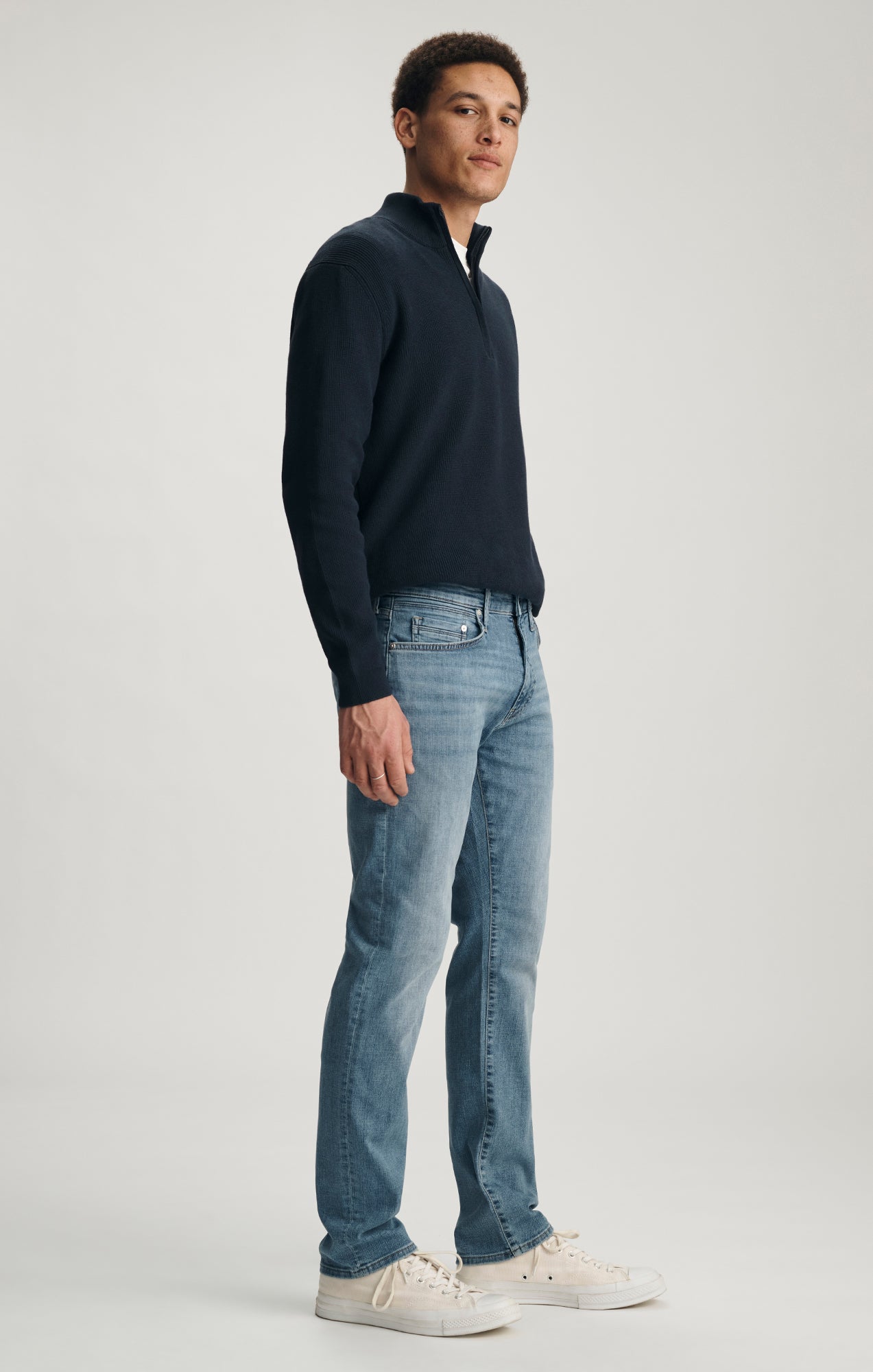 MARCUS SLIM STRAIGHT LEG IN MID BRUSHED ORGANIC VINTAGE - Mavi Jeans