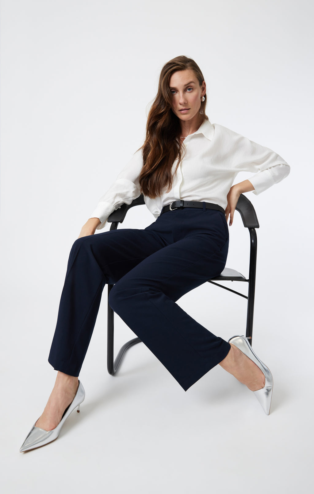 TAILORED STRAIGHT LEG PANTS IN BLUE - Mavi Jeans