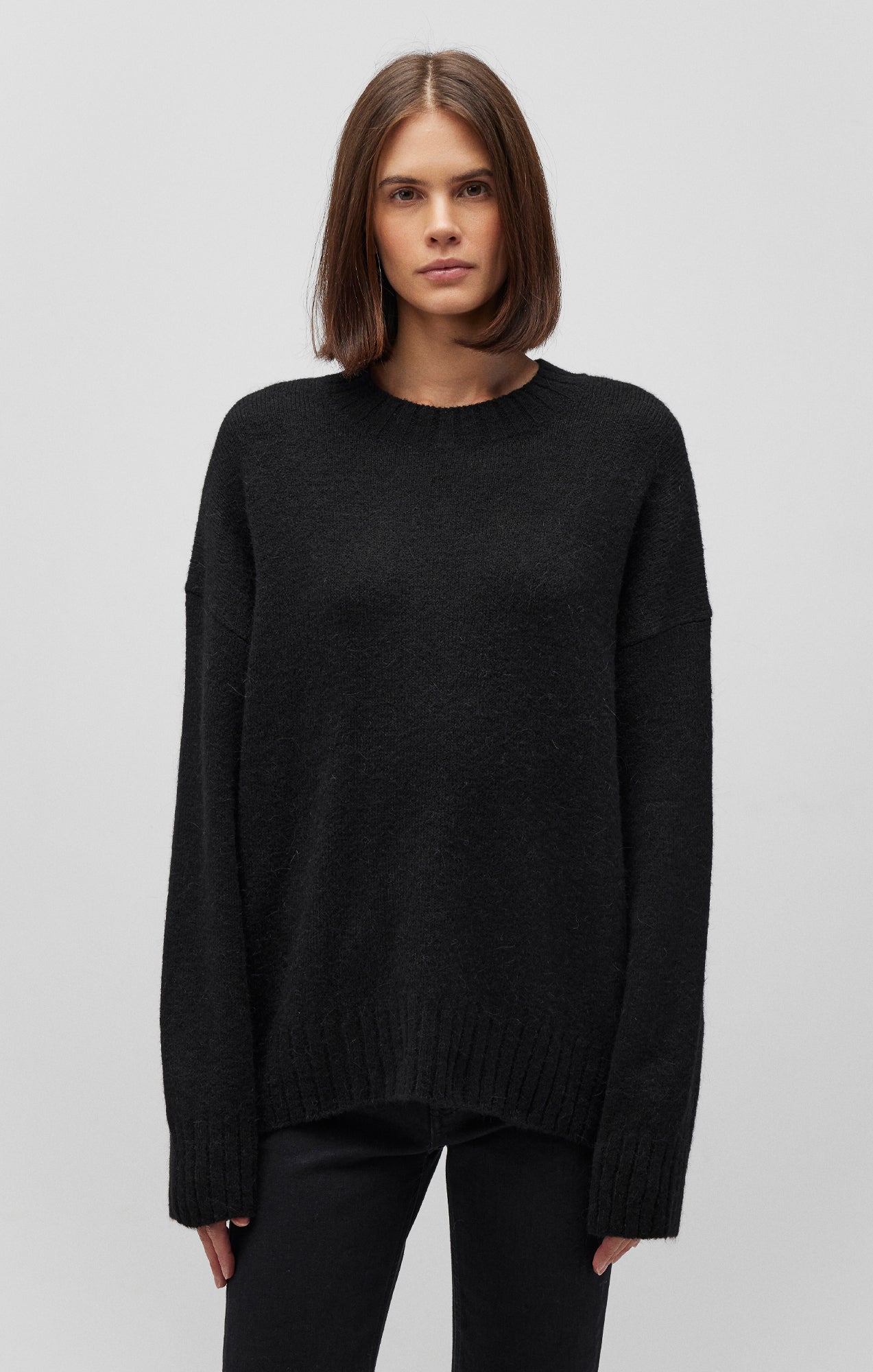 Mavi Women's Fuzzy Sweater In Black – Mavi Canada1