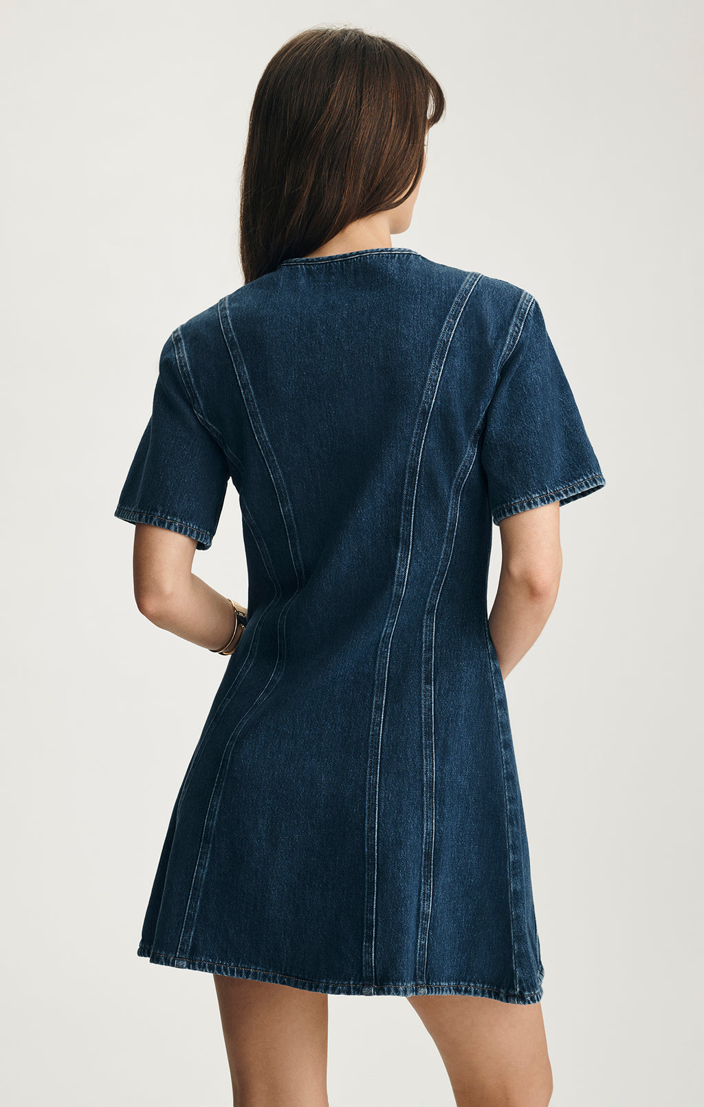 KRISTY DENIM DRESS IN DARK GOLD PREMIUM - Mavi Jeans