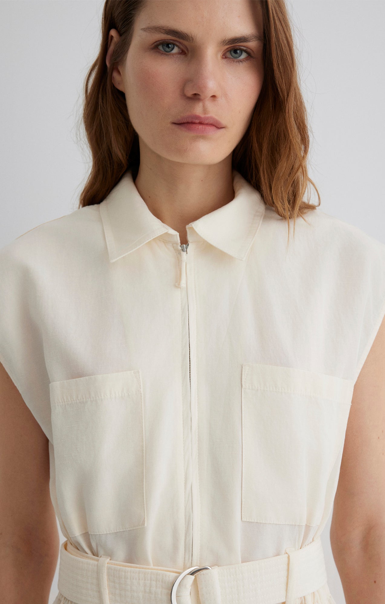 ZIP-UP ROMPER IN PRISTINE - Mavi Jeans