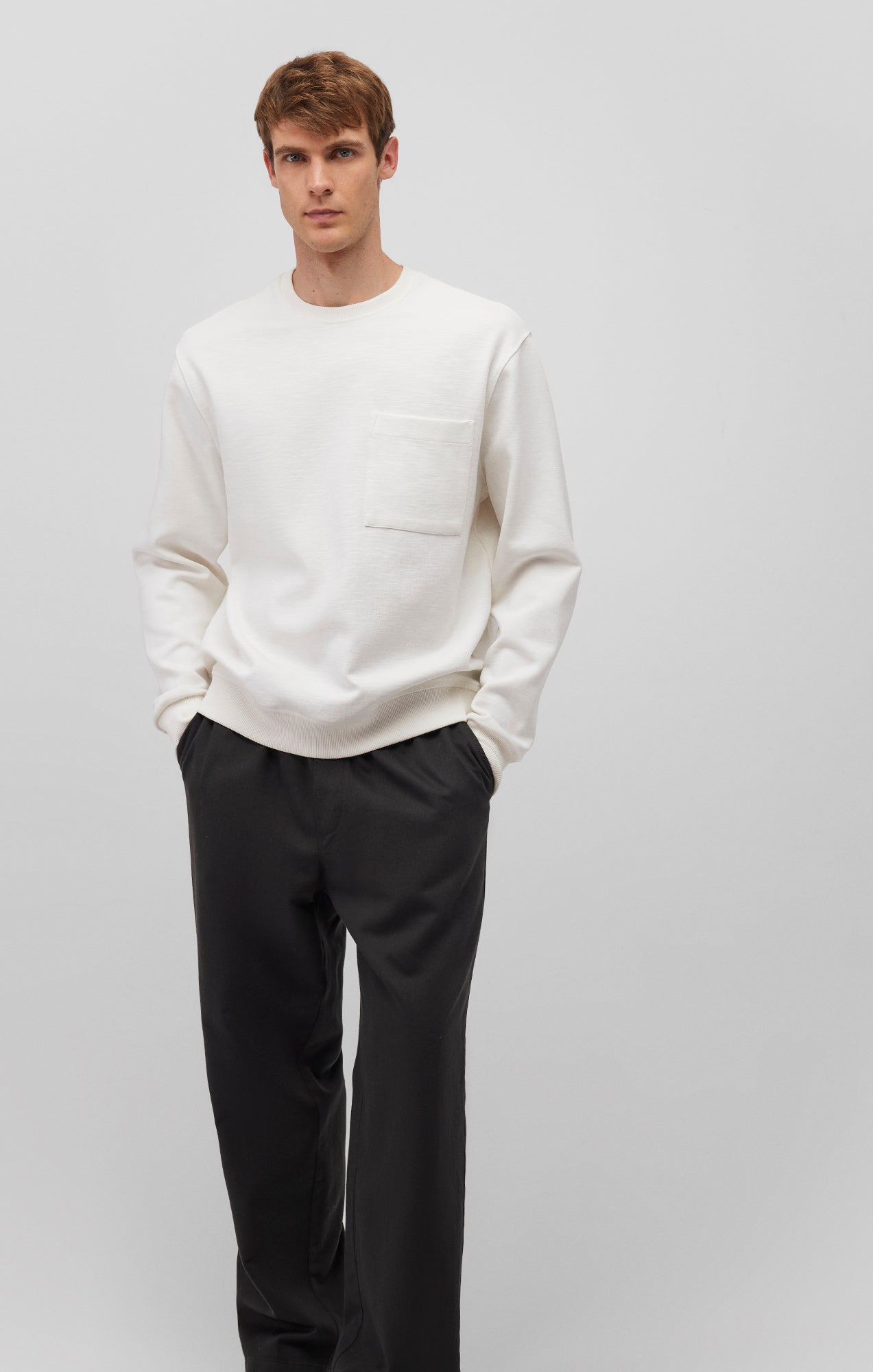 ONE POCKET SWEATSHIRT IN ANTIQUE WHITE - Mavi Jeans