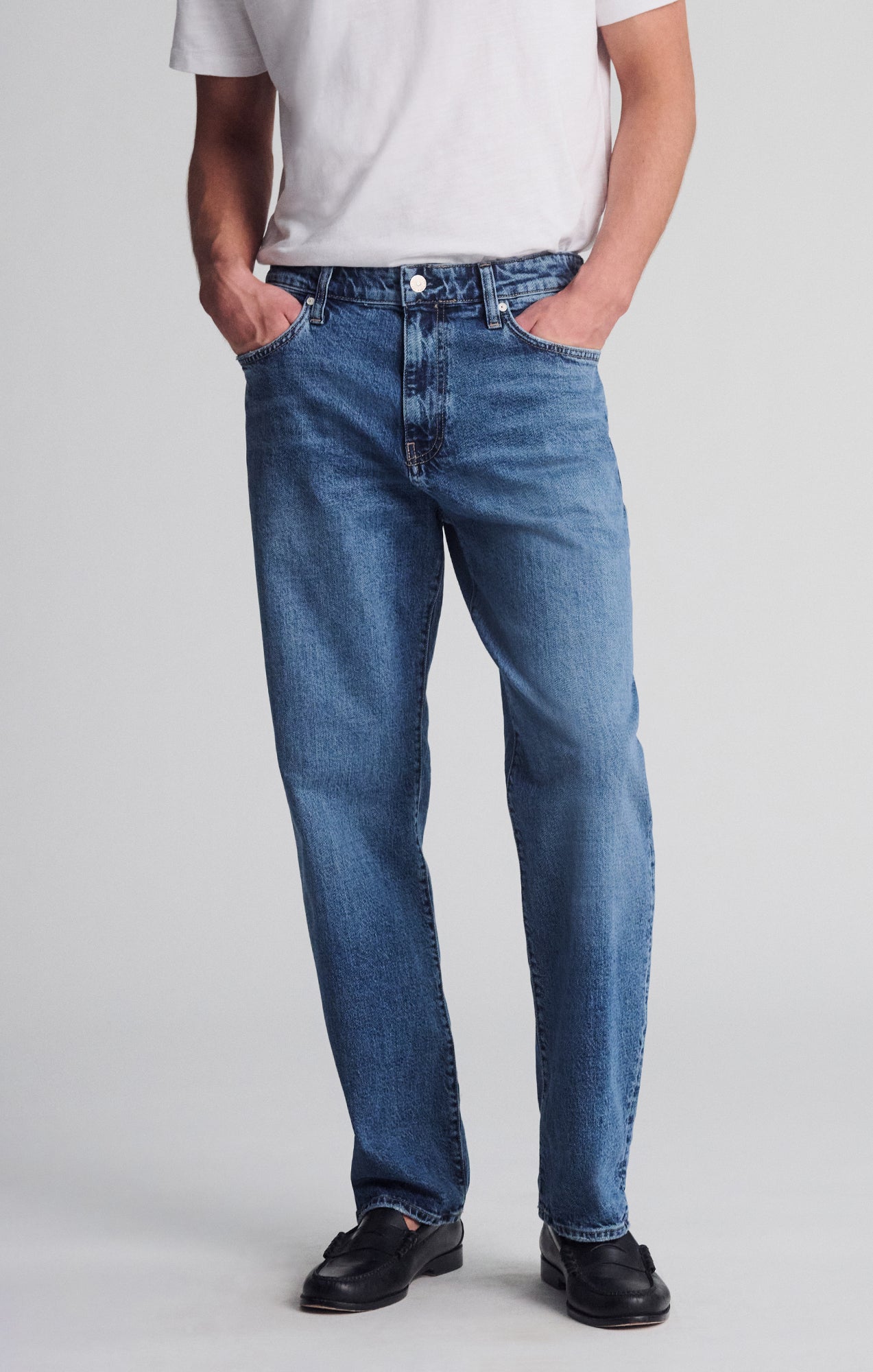 MARCEL LOOSE STRAIGHT LEG IN MID BRUSHED CLASSIC BLUE - Mavi Jeans