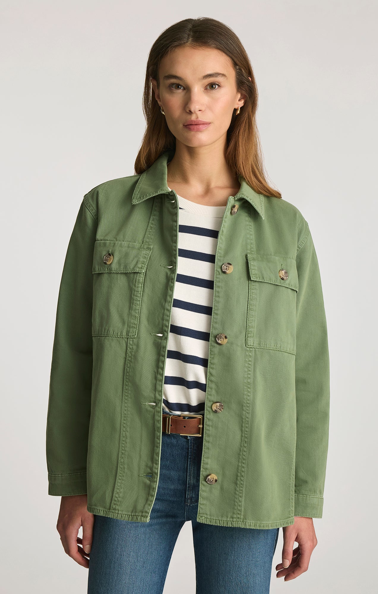 UTILITY OVERSHIRT IN BRONZE GREEN