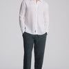 LINEN LONG SLEEVE BUTTON-UP SHIRT IN WHITE - Mavi Jeans