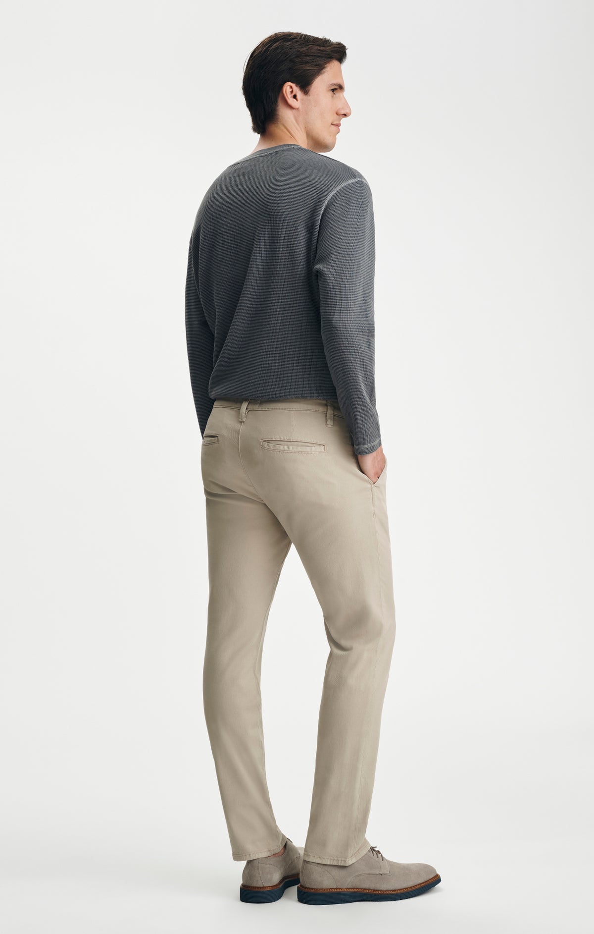 WILL PLEATED STRAIGHT CHINO IN BONE LUXE TWILL - Mavi Jeans