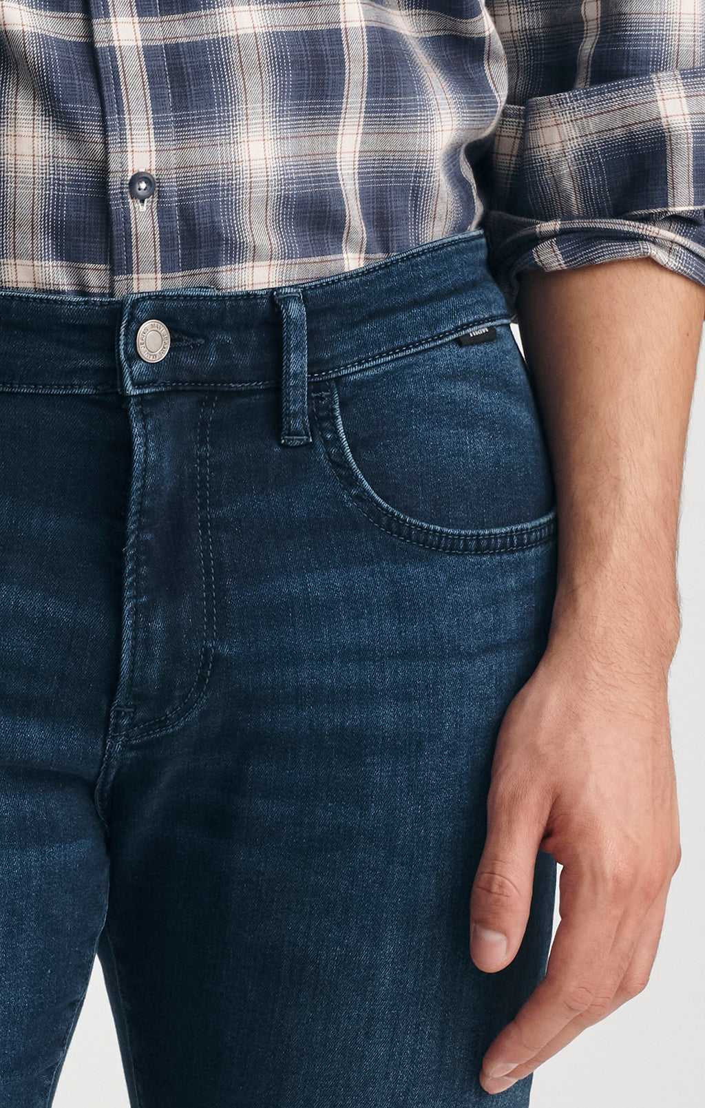 JAKE SLIM LEG IN DEEP BRUSHED FEATHER BLUE - Mavi Jeans