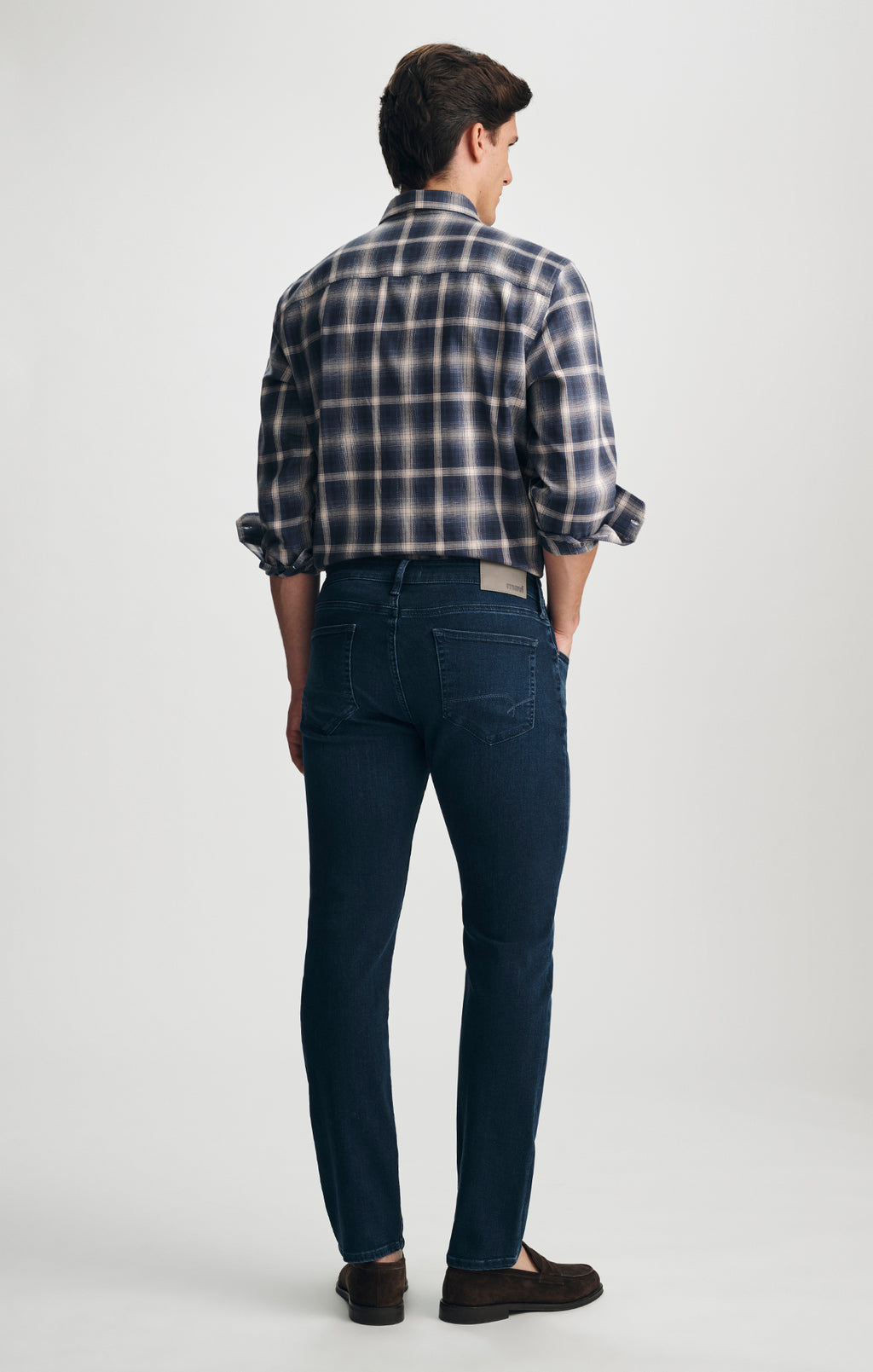 JAKE SLIM LEG IN DEEP BRUSHED FEATHER BLUE - Mavi Jeans