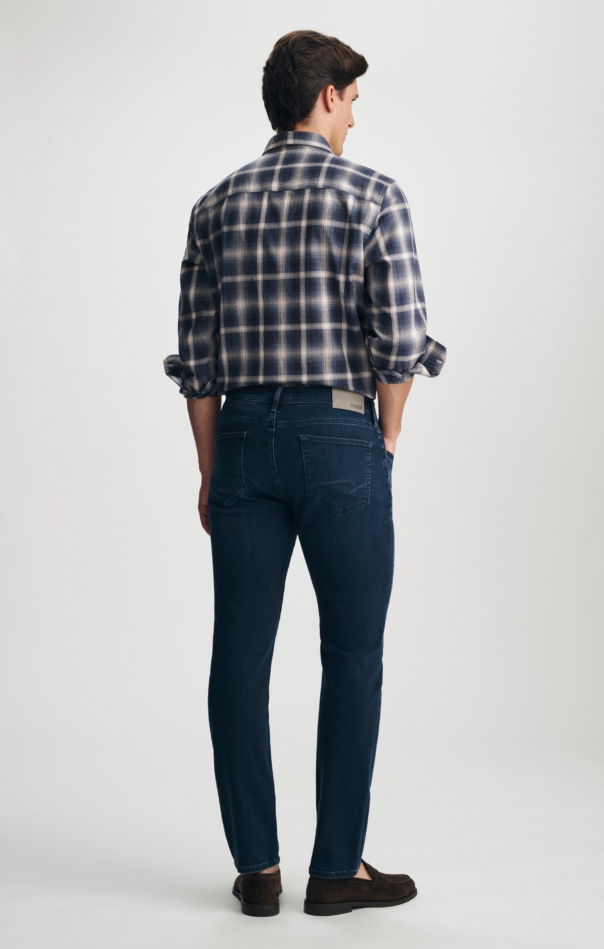 JAKE SLIM LEG IN DEEP BRUSHED FEATHER BLUE - Mavi Jeans