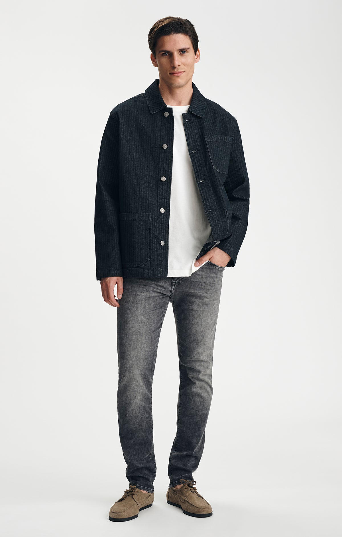 JAKE SLIM LEG IN SMOKE BRUSHED ORGANIC VINTAGE