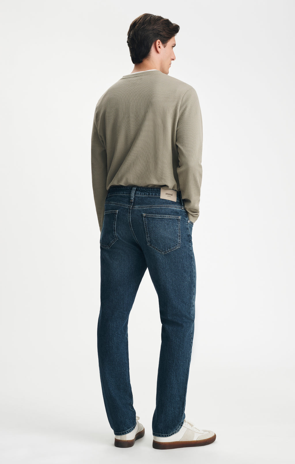 ZACH STRAIGHT LEG IN DARK BRUSHED CLASSIC BLUE