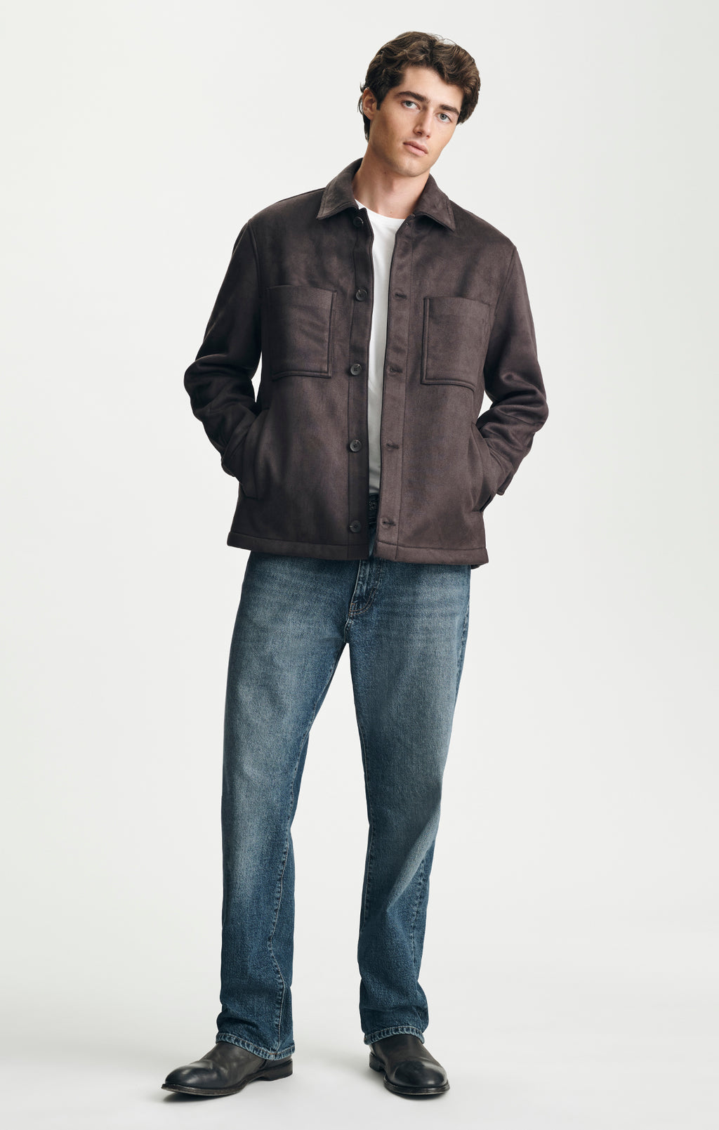 SHIRT JACKET IN ESPRESSO - Mavi Jeans