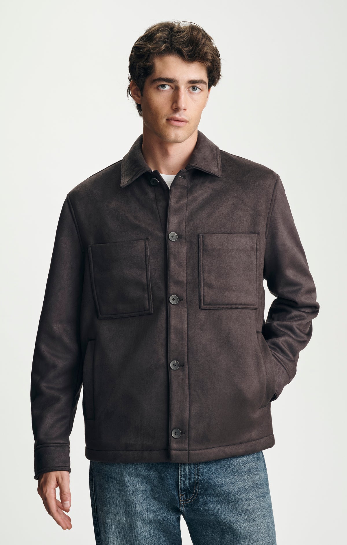 SHIRT JACKET IN ESPRESSO - Mavi Jeans
