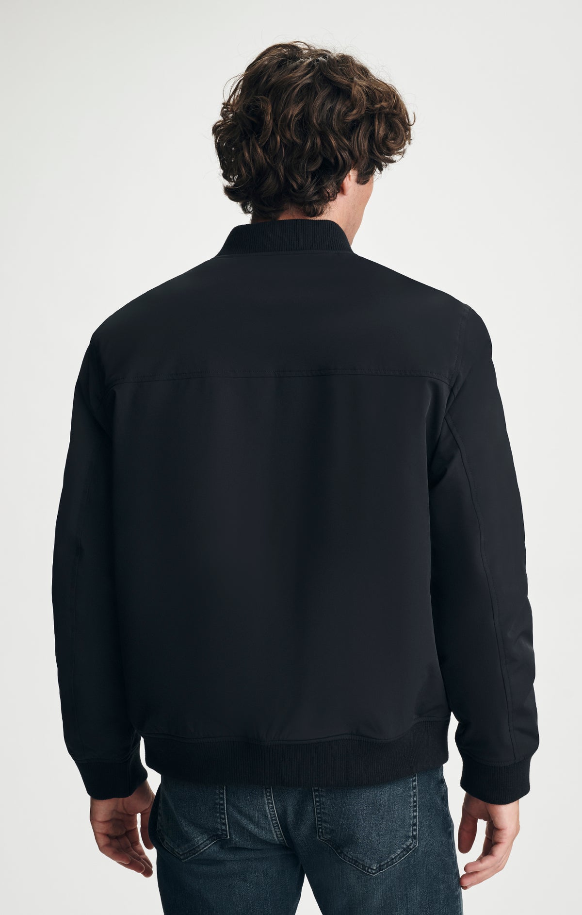 INSULATED BOMBER JACKET IN JET BLACK - Mavi Jeans