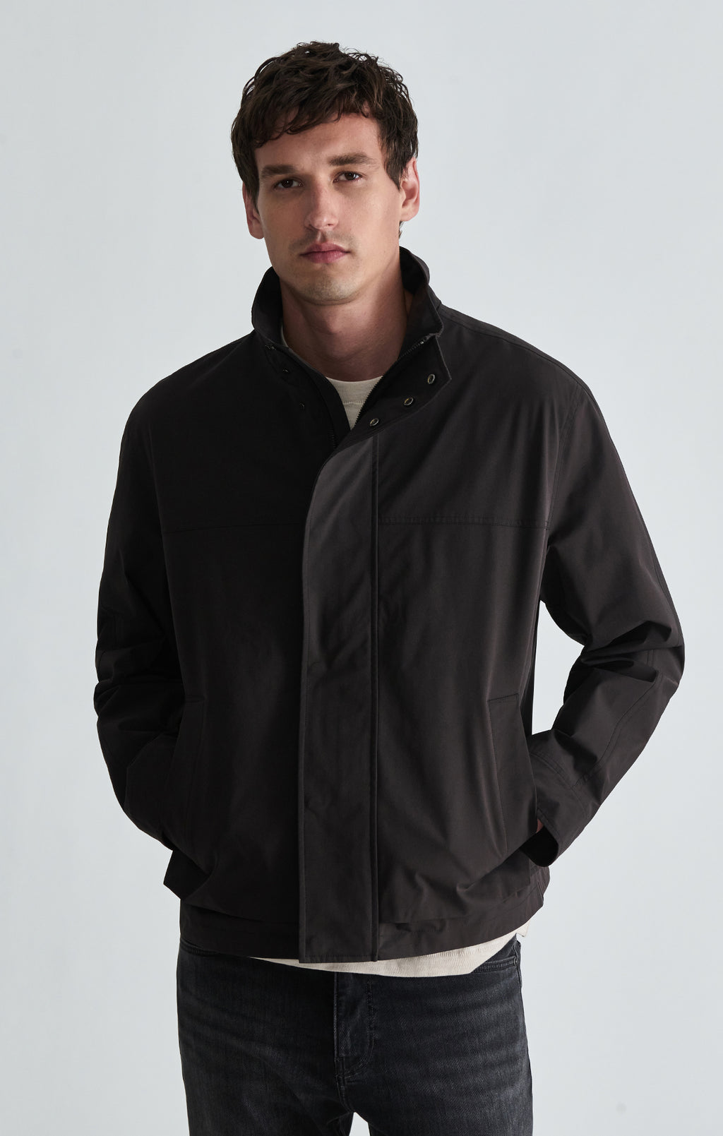 FUNNEL NECK BOMBER JACKET IN ESPRESSO - Mavi Jeans