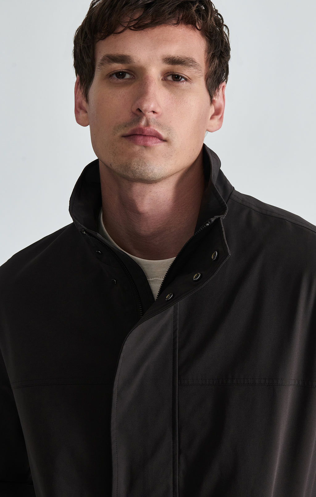 FUNNEL NECK BOMBER JACKET IN ESPRESSO - Mavi Jeans