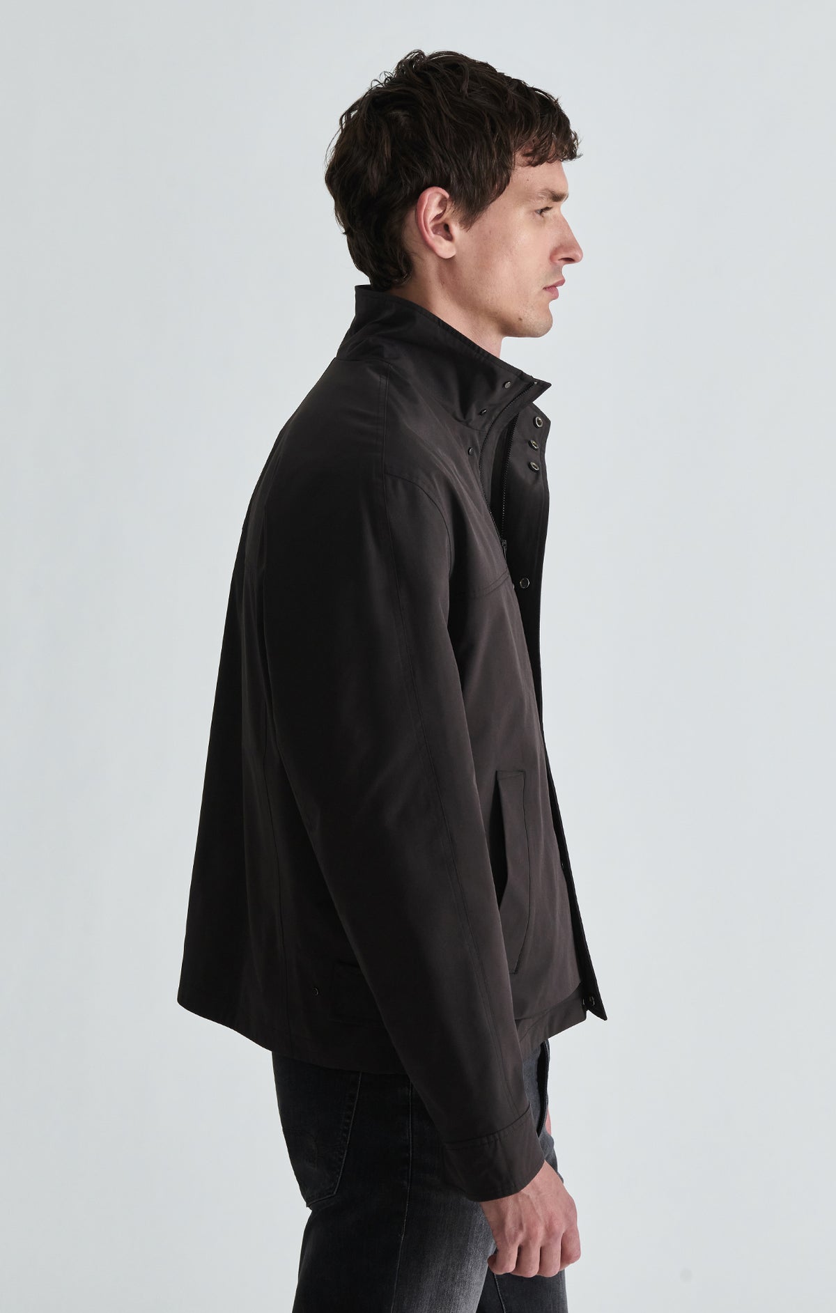 FUNNEL NECK BOMBER JACKET IN ESPRESSO - Mavi Jeans