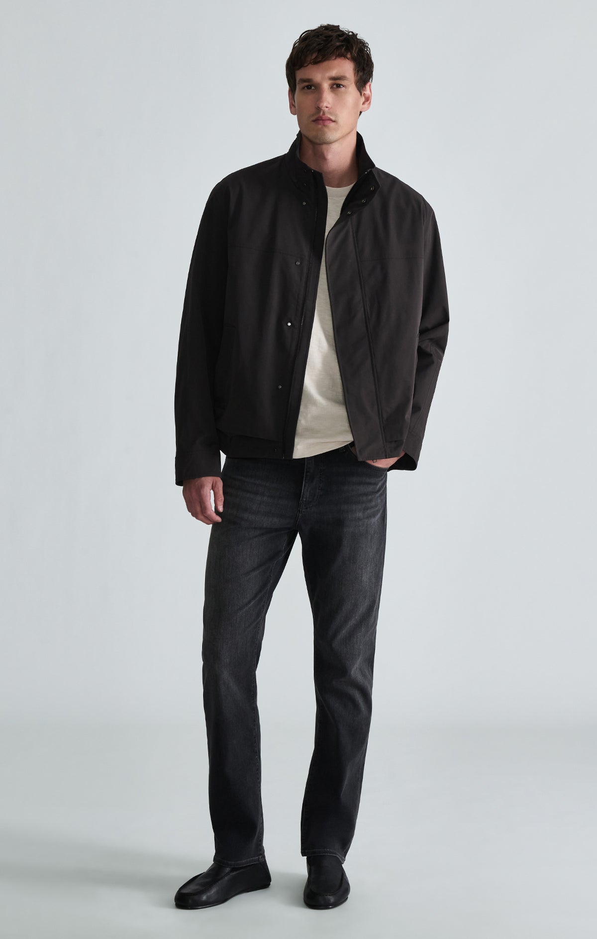 FUNNEL NECK BOMBER JACKET IN ESPRESSO - Mavi Jeans