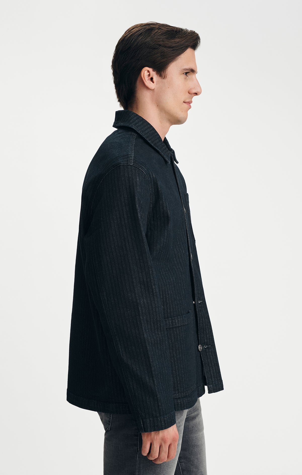 LEDGER DENIM JACKET IN INDIGO STRIPED MAVI PRO - Mavi Jeans