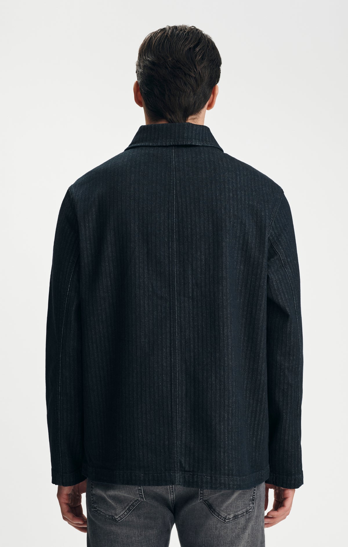 LEDGER DENIM JACKET IN INDIGO STRIPED MAVI PRO - Mavi Jeans