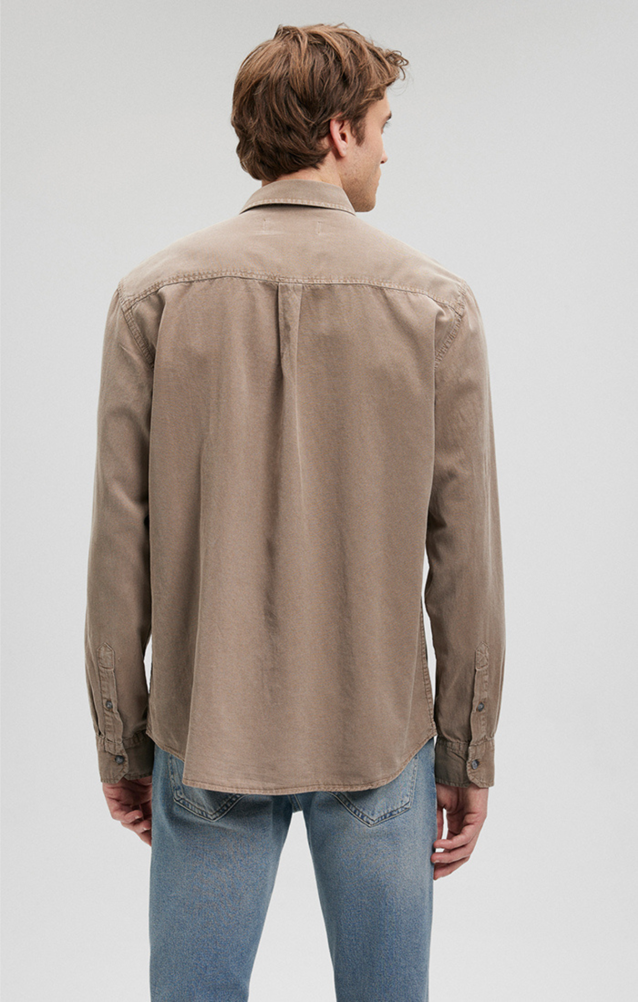 Mavi Men's Button Up-Long Sleeve Shirt In Pure Cashmere